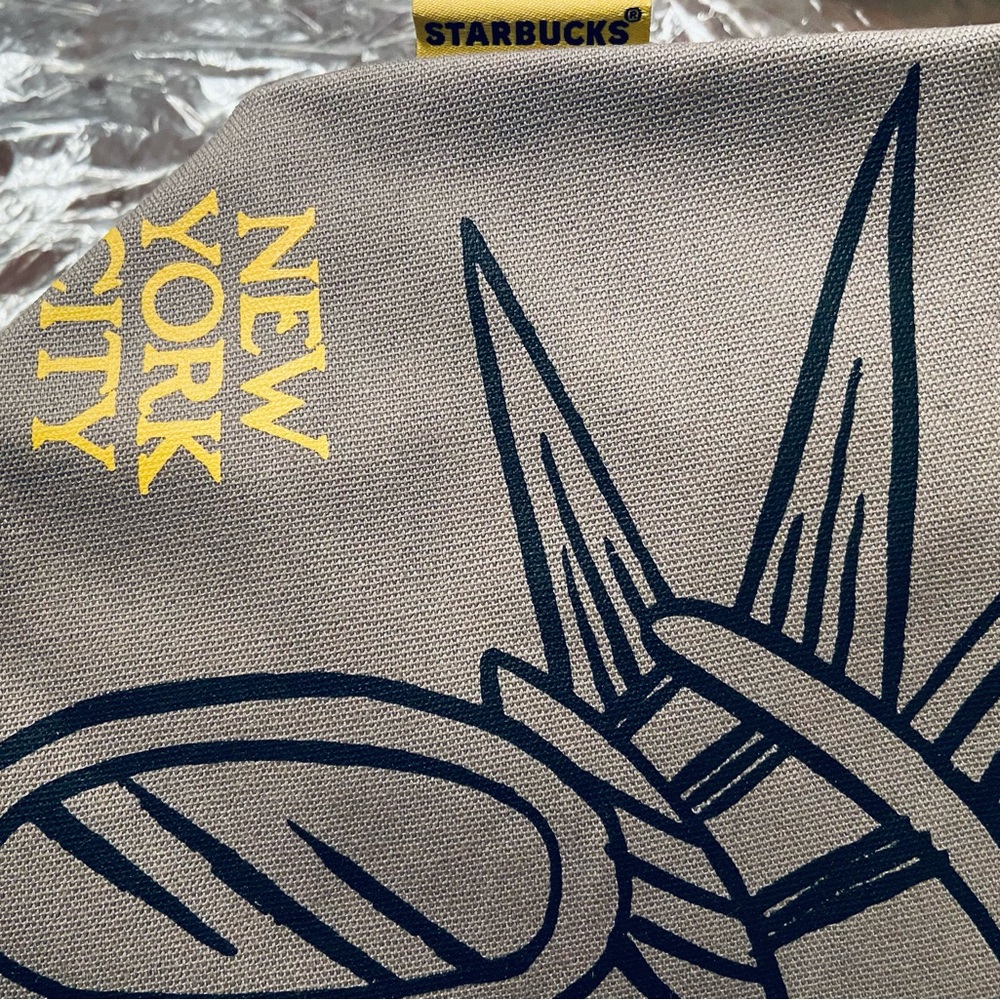 Starbucks New York City Statue of Liberty Canvas Tote Bag - Picture 4 of 5